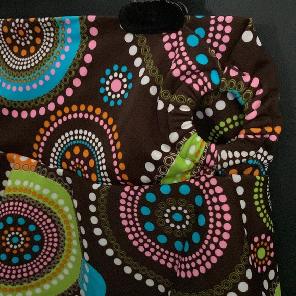 Retro patten skirt for bathing cover/open circle on one side. Layered design. - Picture 2 of 5